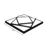 Black/White Rectangle/Square Flush Mount Ceiling Light Fixture Modern Metal LED Living Room Ceiling Mounted Fixture, 16"/19.5"/25" Wide Clearhalo 'Ceiling Lights' 'Close To Ceiling Lights' 'Close to ceiling' 'Flush mount' Lighting' 106946