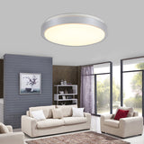 Acrylic Shade Flush Mount Ceiling Light Modern Metal Silver LED Ceiling Flush Mount for Living Room in Warm/White, 10.5"/13"/16" Dia Clearhalo 'Ceiling Lights' 'Close To Ceiling Lights' 'Close to ceiling' 'Flush mount' Lighting' 108001