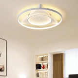 Modern LED Flush Mount Light with Acrylic Shade White Rings Ceiling Lamp in Warm/White Light White Warm Clearhalo 'Ceiling Lights' 'Close To Ceiling Lights' 'Close to ceiling' 'Flush mount' Lighting' 109645