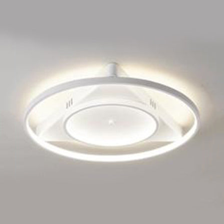 Modern LED Flush Mount Light with Acrylic Shade White Rings Ceiling Lamp in Warm/White Light Clearhalo 'Ceiling Lights' 'Close To Ceiling Lights' 'Close to ceiling' 'Flush mount' Lighting' 109647