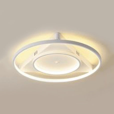 Modern LED Flush Mount Light with Acrylic Shade White Rings Ceiling Lamp in Warm/White Light Clearhalo 'Ceiling Lights' 'Close To Ceiling Lights' 'Close to ceiling' 'Flush mount' Lighting' 109648