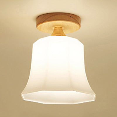 Modern Style White Flush Ceiling Light One Head Opal Glass Ceiling Lamp for Bathroom White D Clearhalo 'Ceiling Lights' 'Close To Ceiling Lights' 'Close to ceiling' 'Glass shade' 'Glass' 'Semi-flushmount' Lighting' 110951