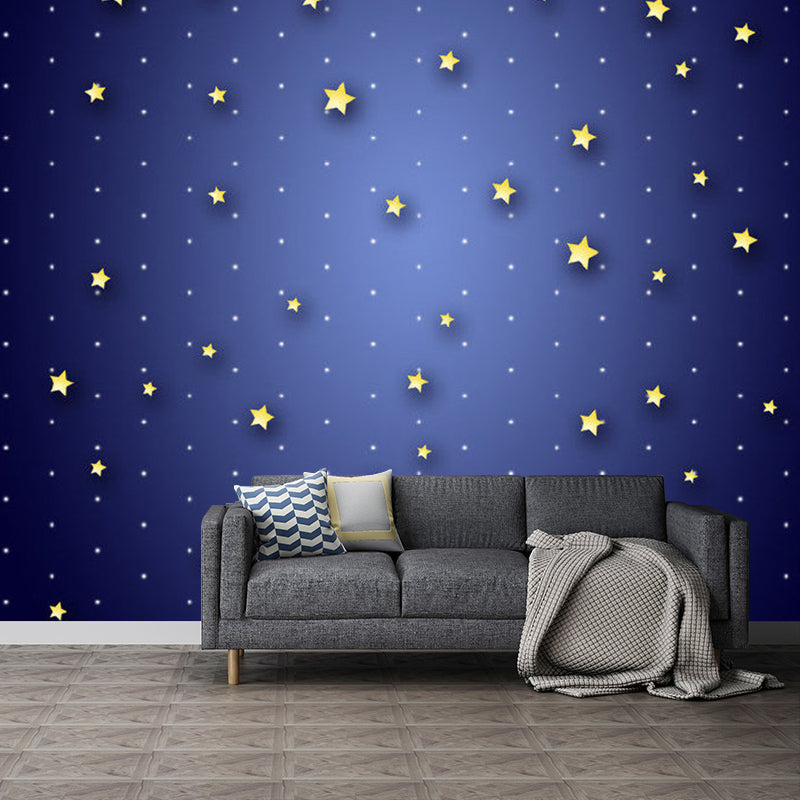 Whole Simple Wall Mural Decal in Purple Star and Polka Dot Wall Covering, Made to Measure Purple Clearhalo 'Wall Decor' 'Wall Mural' 1112849