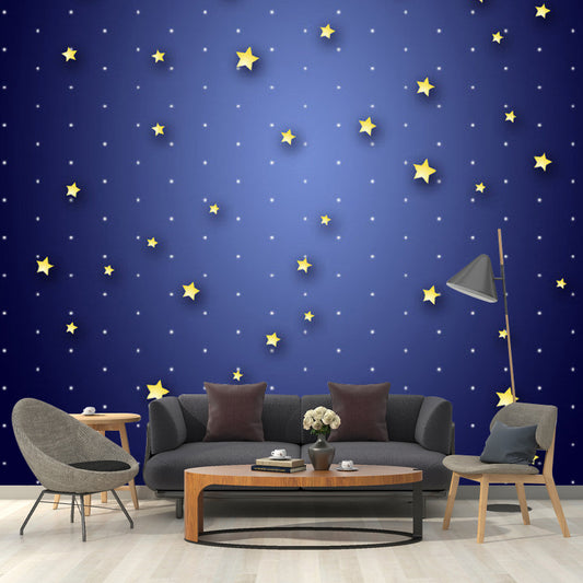 Whole Simple Wall Mural Decal in Purple Star and Polka Dot Wall Covering, Made to Measure Clearhalo 'Wall Decor' 'Wall Mural' 1112851