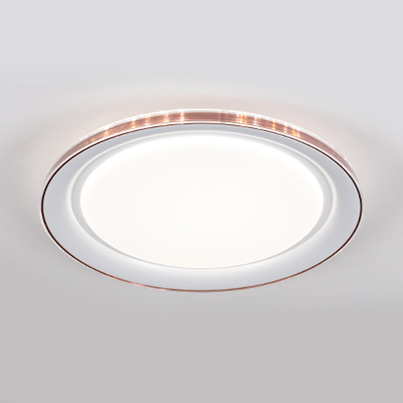 Macaron Modern Circular Ceiling Mount Light Acrylic Undertint LED Ceiling Lamp for Office Brown Clearhalo 'Ceiling Lights' 'Close To Ceiling Lights' 'Close to ceiling' 'Flush mount' Lighting' 112006