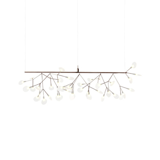 Nickel/Rose Gold Branching Ceiling Lamp Modern Stylish Multi Light Aluminum Island Lighting with Acrylic Shade Clearhalo 'Ceiling Lights' 'Island Lights' Lighting' 112291