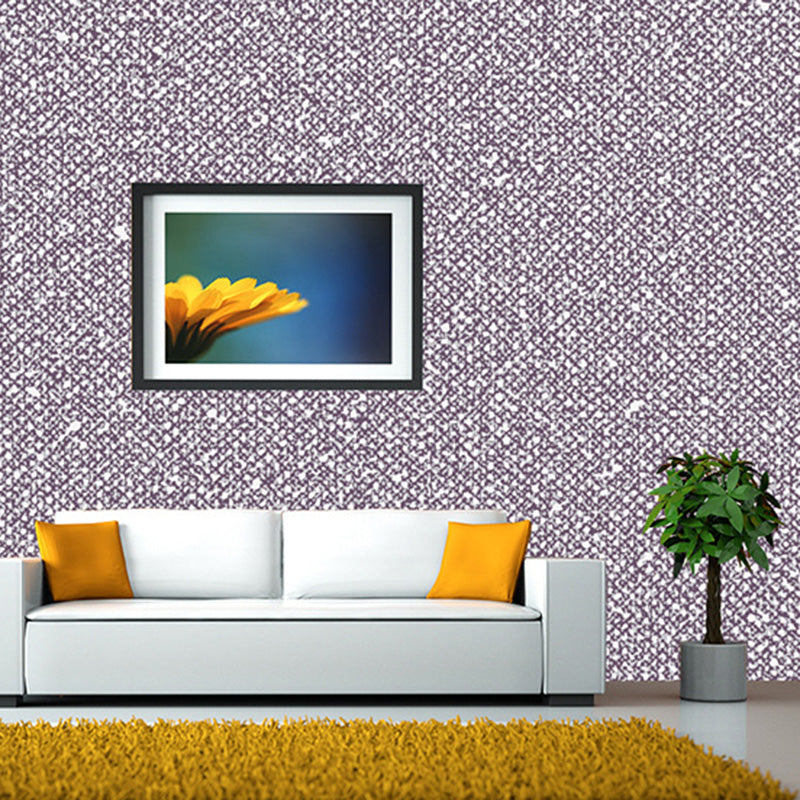 Decorative Linen Dots Wallpaper Non-Woven Fabric Nordic Wall Covering for Living Room White-Purple Clearhalo 'Modern wall decor' 'Modern' 'Wallpaper' Wall Decor' 1124227