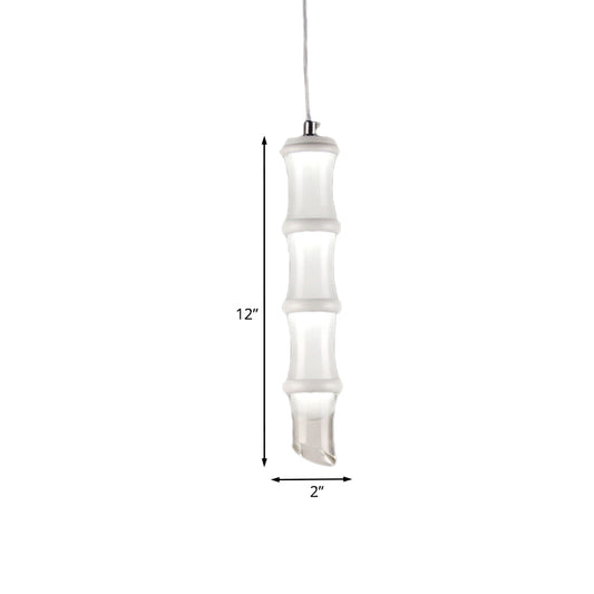 Acrylic Bamboo Pole Pendulum Light Modern White LED Ceiling Pendant in Warm/White Light Clearhalo 'Ceiling Lights' 'Modern Pendants' 'Modern' 'Pendant Lights' 'Pendants' Lighting' 1125157