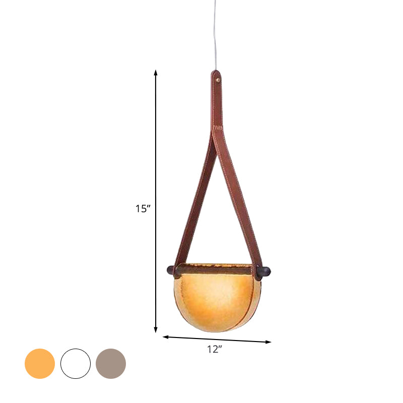 Modernist Raindrop Pendant Light Kit Smoke Grey/Clear/Amber Glass Dining Table LED Hanging Lamp with Brown Leather Strap Clearhalo 'Ceiling Lights' 'Modern Pendants' 'Modern' 'Pendant Lights' 'Pendants' Lighting' 1125226