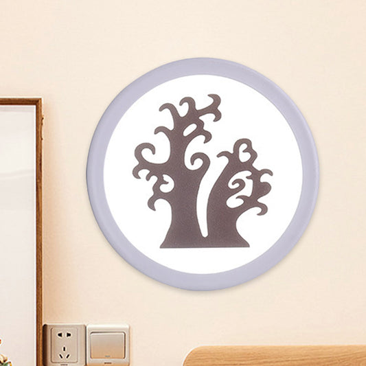 Bare Tree Bedroom Wall Lamp Acrylic Minimalist LED Mural Lighting in White and Coffee Clearhalo 'Cast Iron' 'Glass' 'Industrial' 'Modern wall lights' 'Modern' 'Tiffany' 'Traditional wall lights' 'Wall Lamps & Sconces' 'Wall Lights' Lighting' 1126306