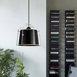 1 Light Tapered Hanging Ceiling Light with Cage Shade Modern Style Black/Blue Metal Pendant Lighting over Table Clearhalo 'Ceiling Lights' 'Modern Pendants' 'Modern' 'Pendant Lights' 'Pendants' Lighting' 1127103