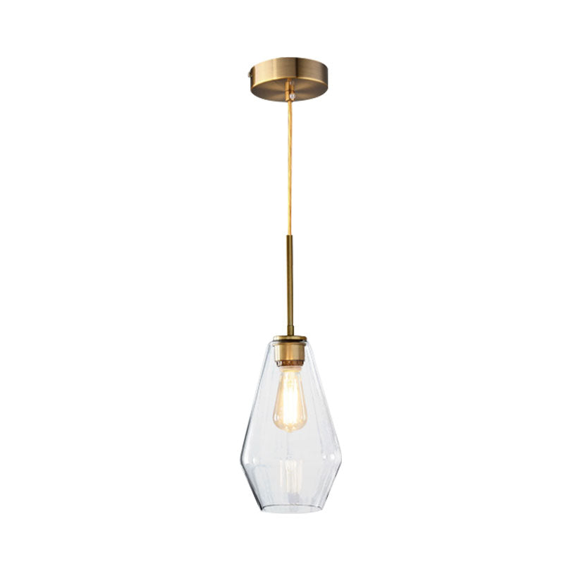 4.5"/9"/12" Wide Glass Shade Hanging Light with Brass Lamp Socket One Light Modern Pendant Light for Office Clearhalo 'Ceiling Lights' 'Glass shade' 'Glass' 'Modern Pendants' 'Modern' 'Pendant Lights' 'Pendants' Lighting' 1127519