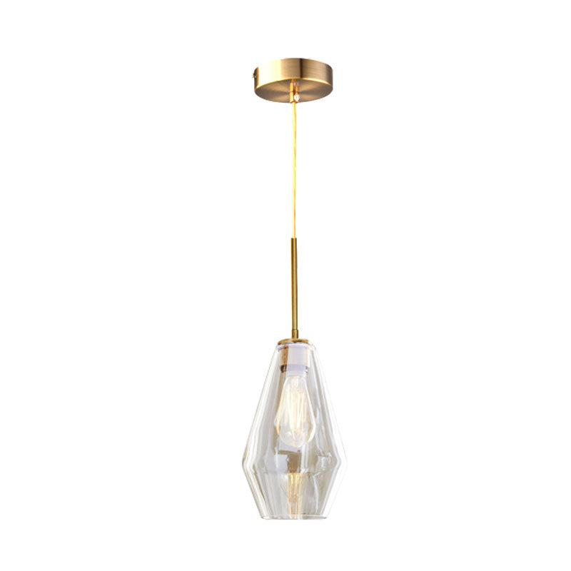 4.5"/9"/12" Wide Glass Shade Hanging Light with Brass Lamp Socket One Light Modern Pendant Light for Office Clearhalo 'Ceiling Lights' 'Glass shade' 'Glass' 'Modern Pendants' 'Modern' 'Pendant Lights' 'Pendants' Lighting' 1127524