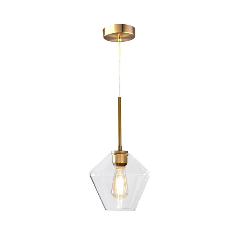 4.5"/9"/12" Wide Glass Shade Hanging Light with Brass Lamp Socket One Light Modern Pendant Light for Office Clearhalo 'Ceiling Lights' 'Glass shade' 'Glass' 'Modern Pendants' 'Modern' 'Pendant Lights' 'Pendants' Lighting' 1127528