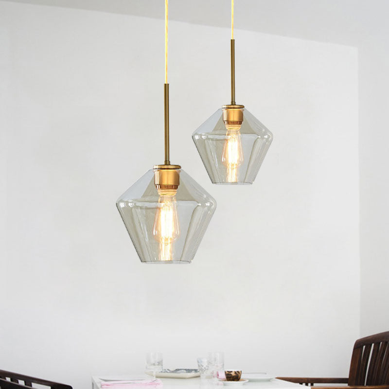 4.5"/9"/12" Wide Glass Shade Hanging Light with Brass Lamp Socket One Light Modern Pendant Light for Office Clearhalo 'Ceiling Lights' 'Glass shade' 'Glass' 'Modern Pendants' 'Modern' 'Pendant Lights' 'Pendants' Lighting' 1127532