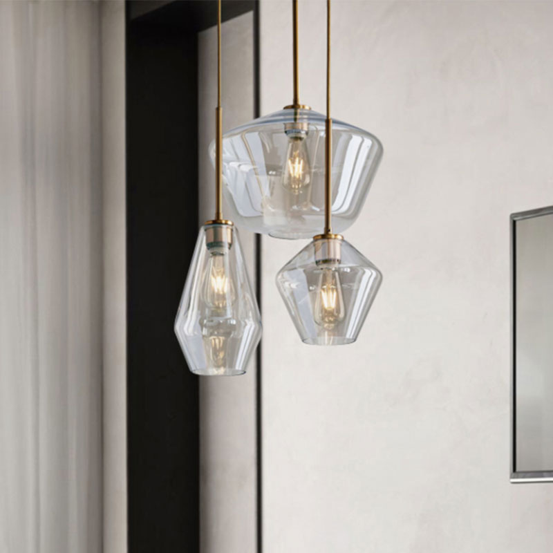 4.5"/9"/12" Wide Glass Shade Hanging Light with Brass Lamp Socket One Light Modern Pendant Light for Office Clearhalo 'Ceiling Lights' 'Glass shade' 'Glass' 'Modern Pendants' 'Modern' 'Pendant Lights' 'Pendants' Lighting' 1127535