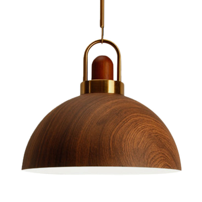 Rustic Style Hanging Light Wood Single Light Brown Pendant Lamp for Living Room Kitchen Clearhalo 'Ceiling Lights' 'Modern Pendants' 'Modern' 'Pendant Lights' 'Pendants' Lighting' 1127788