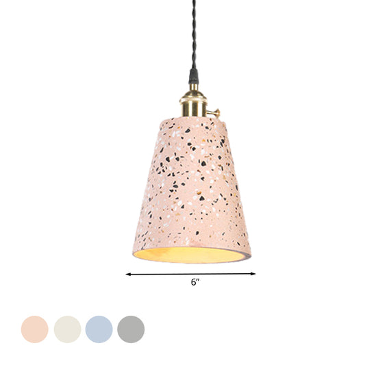 Tapered Shade Hanging Light 1 Light Contemporary Cement Pendant Ceiling Light for Cafe Clearhalo 'Ceiling Lights' 'Modern Pendants' 'Modern' 'Pendant Lights' 'Pendants' Lighting' 1127917