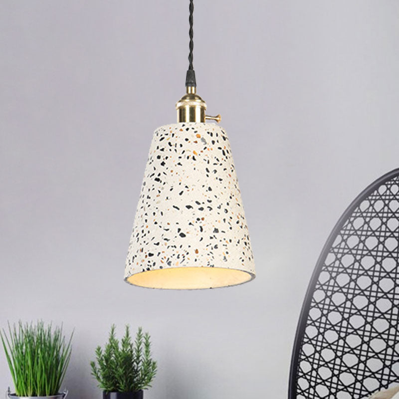 Tapered Shade Hanging Light 1 Light Contemporary Cement Pendant Ceiling Light for Cafe Clearhalo 'Ceiling Lights' 'Modern Pendants' 'Modern' 'Pendant Lights' 'Pendants' Lighting' 1127919