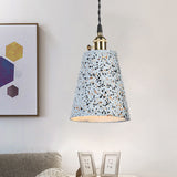 Tapered Shade Hanging Light 1 Light Contemporary Cement Pendant Ceiling Light for Cafe Blue Clearhalo 'Ceiling Lights' 'Modern Pendants' 'Modern' 'Pendant Lights' 'Pendants' Lighting' 1127922