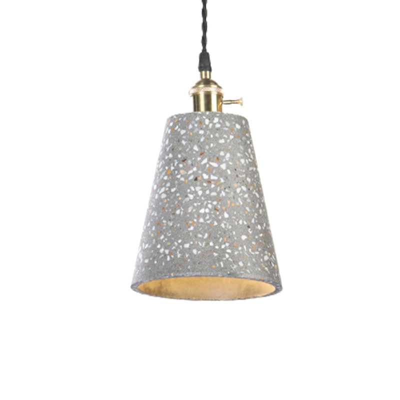 Tapered Shade Hanging Light 1 Light Contemporary Cement Pendant Ceiling Light for Cafe Clearhalo 'Ceiling Lights' 'Modern Pendants' 'Modern' 'Pendant Lights' 'Pendants' Lighting' 1127929