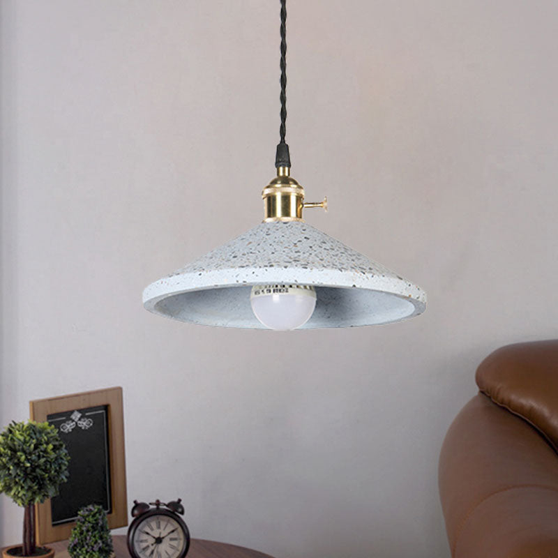 Single Head Pyramid Suspension Light Contemporary Cement Hanging Lamp for Workshop Bar Clearhalo 'Ceiling Lights' 'Modern Pendants' 'Modern' 'Pendant Lights' 'Pendants' Lighting' 1127936