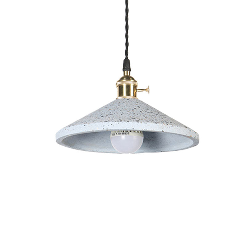 Single Head Pyramid Suspension Light Contemporary Cement Hanging Lamp for Workshop Bar Clearhalo 'Ceiling Lights' 'Modern Pendants' 'Modern' 'Pendant Lights' 'Pendants' Lighting' 1127938