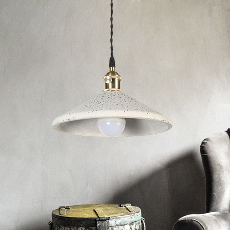 Single Head Pyramid Suspension Light Contemporary Cement Hanging Lamp for Workshop Bar Clearhalo 'Ceiling Lights' 'Modern Pendants' 'Modern' 'Pendant Lights' 'Pendants' Lighting' 1127941