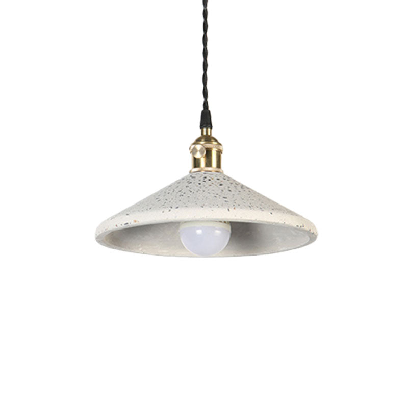 Single Head Pyramid Suspension Light Contemporary Cement Hanging Lamp for Workshop Bar Clearhalo 'Ceiling Lights' 'Modern Pendants' 'Modern' 'Pendant Lights' 'Pendants' Lighting' 1127942