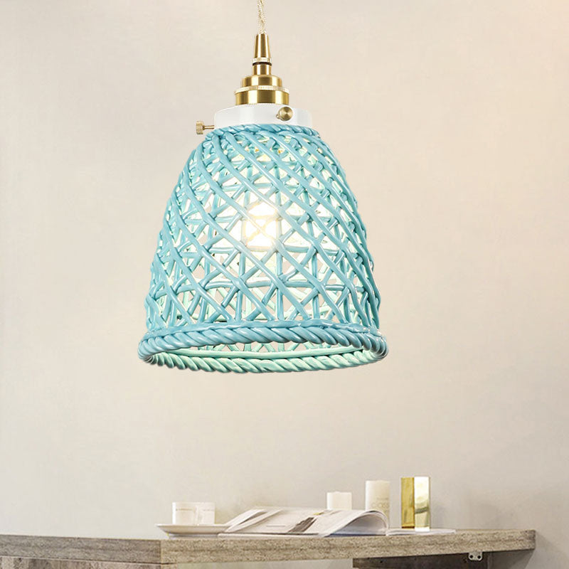 Contemporary Ceiling Pendant Light Dome Basket One Bulb Ceramics Hanging Light for Gallery Clearhalo 'Ceiling Lights' 'Modern Pendants' 'Modern' 'Pendant Lights' 'Pendants' Lighting' 1127975