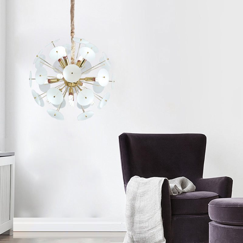 Globe Pendant Chandelier Nordic Metal LED Grey/White/Sky Blue Hanging Pendant Lamp with Adjustable Cord White Clearhalo 'Ceiling Lights' 'Chandeliers' 'Glass shade' 'Glass' 'Modern Chandeliers' 'Modern' Lighting' 112826