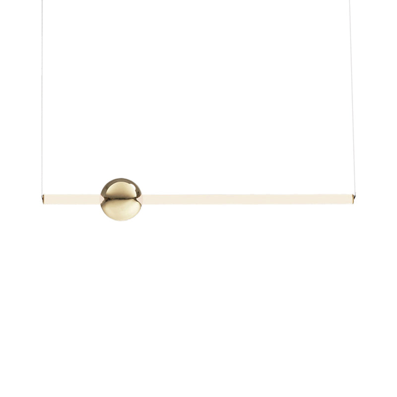 Tube White/Gold Glass Chandelier Lamp Modernist 1 Lights Gold/White Led Ceiling Pendant Light with Horizontal/Vertical Design Clearhalo 'Ceiling Lights' 'Chandeliers' 'Modern Chandeliers' 'Modern' Lighting' 113031