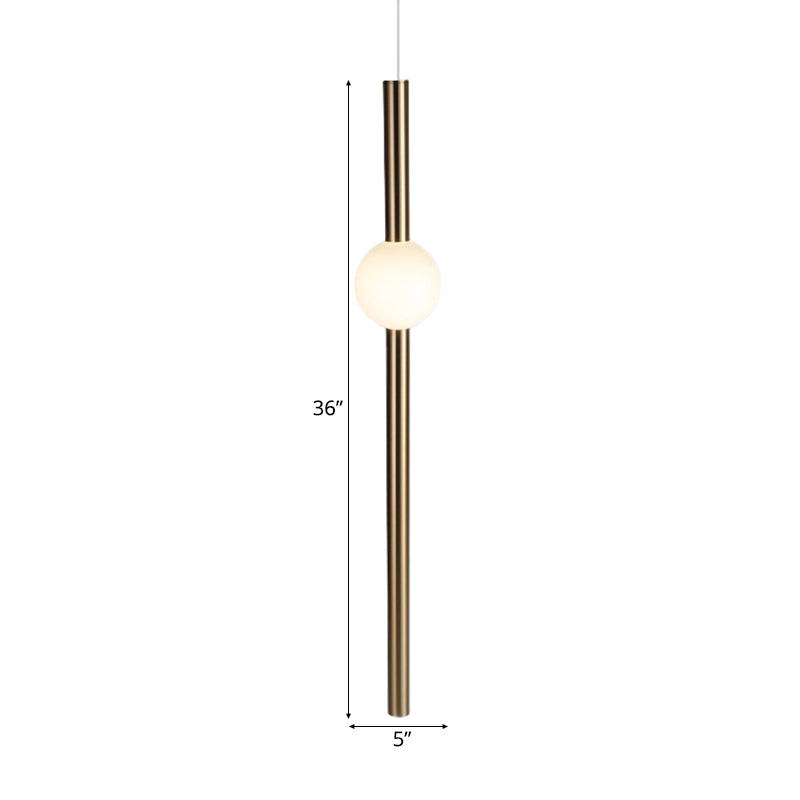 Tube White/Gold Glass Chandelier Lamp Modernist 1 Lights Gold/White Led Ceiling Pendant Light with Horizontal/Vertical Design Clearhalo 'Ceiling Lights' 'Chandeliers' 'Modern Chandeliers' 'Modern' Lighting' 113039