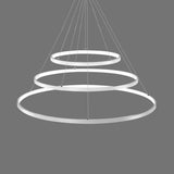 Ring Chandelier Pendant Modern Acrylic LED 3/4/5 Lights Black/White/Brown Ceiling Hung Fixture in Warm/White/Natural Light Clearhalo 'Ceiling Lights' 'Chandeliers' 'Modern Chandeliers' 'Modern' Lighting' 113109