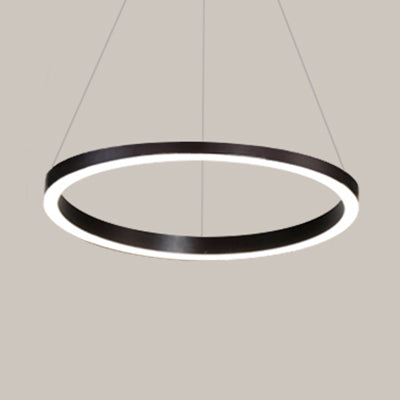 Brown Hoop Chandelier Contemporary 1/2/3-Ring Acrylic LED Ceiling Light Fixture in Warm/White Light Clearhalo 'Ceiling Lights' 'Chandeliers' 'Modern Chandeliers' 'Modern' Lighting' 113132