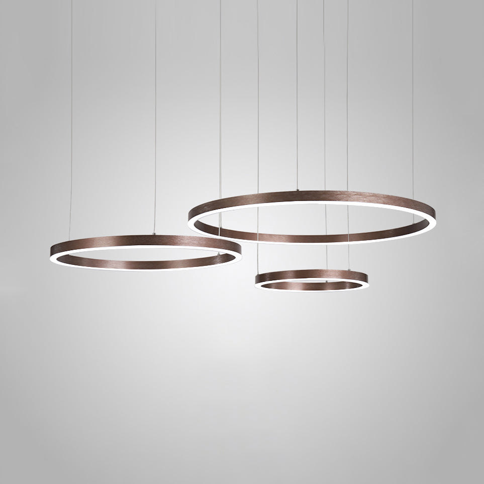 Modern 1/3-Light Hanging Ceiling Light with Acrylic Shade Coffee Round Chandelier Pendant in Warm/White Light Clearhalo 'Ceiling Lights' 'Chandeliers' 'Modern Chandeliers' 'Modern' Lighting' 113228