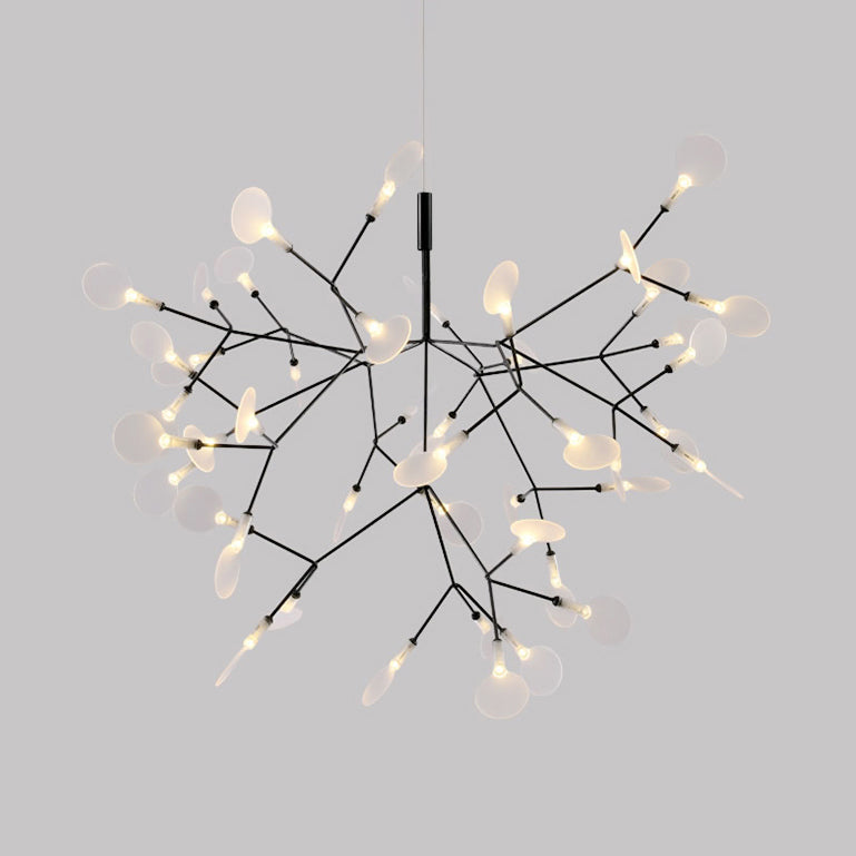 Black/Rose Gold Branching Ceiling Fixture Contemporary Style 30/45 Lights Acrylic Chandelier Light Fixture Clearhalo 'Ceiling Lights' 'Chandeliers' 'Modern Chandeliers' 'Modern' Lighting' 113553