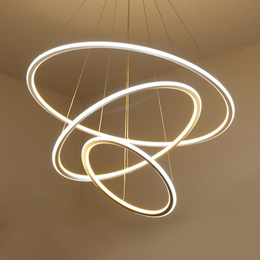 1/2/3 Lights Living Room Ceiling Pendant with Circle Acrylic Shade White Chandelier in Warm/White/Natural Light with Adjustable Cord Clearhalo 'Ceiling Lights' 'Chandeliers' 'Modern Chandeliers' 'Modern' Lighting' 114102