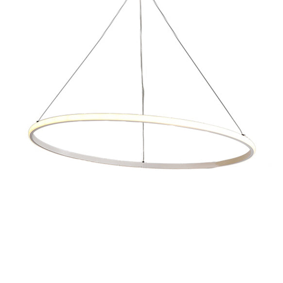 Brown Multi-Ring Chandelier Modern Acrylic 2/3/4 Lights Living Room LED Ceiling Pendant in Warm/White/Natural Light 1 Brown Clearhalo 'Ceiling Lights' 'Chandeliers' 'Modern Chandeliers' 'Modern' Lighting' 114127