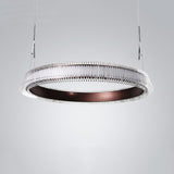 Contemporary 1/2/3-Light Ceiling Pendant Light with Crystal Shade Brown Ring LED Chandelier Lamp for Dining Room Clearhalo 'Ceiling Lights' 'Chandeliers' 'Modern Chandeliers' 'Modern' Lighting' 114609