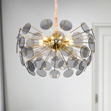 Nordic Sputnik Chandelier Pendant Light Acrylic LED Hanging Pendant Lamp in Smoke Gray Clearhalo 'Ceiling Lights' 'Chandeliers' 'Modern Chandeliers' 'Modern' Lighting' 115239