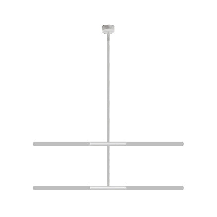 Acrylic Tubular Chandelier Modern 2/4/6 Lights Black/White/Gold Ceiling Pendant in Warm/White Light White Clearhalo 'Ceiling Lights' 'Chandeliers' 'Modern Chandeliers' 'Modern' Lighting' 115948