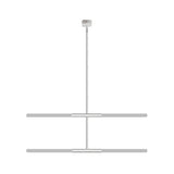 Acrylic Tubular Chandelier Modern 2/4/6 Lights Black/White/Gold Ceiling Pendant in Warm/White Light White Clearhalo 'Ceiling Lights' 'Chandeliers' 'Modern Chandeliers' 'Modern' Lighting' 115948