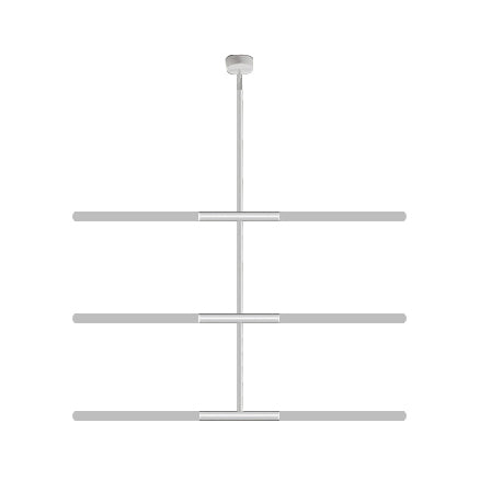 Acrylic Tubular Chandelier Modern 2/4/6 Lights Black/White/Gold Ceiling Pendant in Warm/White Light 6 White Warm Clearhalo 'Ceiling Lights' 'Chandeliers' 'Modern Chandeliers' 'Modern' Lighting' 115949