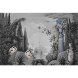 Tropical Nature Landscape Mural Non-Woven Water Resistant Pewter Wall Decor for Bedroom Clearhalo 'Wall Decor' 'Wall Mural' 1170885