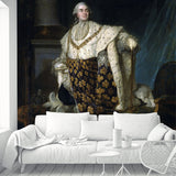 Big Genteel Man Wall Decor in Black and Grey Non-Woven Wall Mural for Bedroom, Custom-Made Clearhalo 'Wall Decor' 'Wall Mural' 1171794