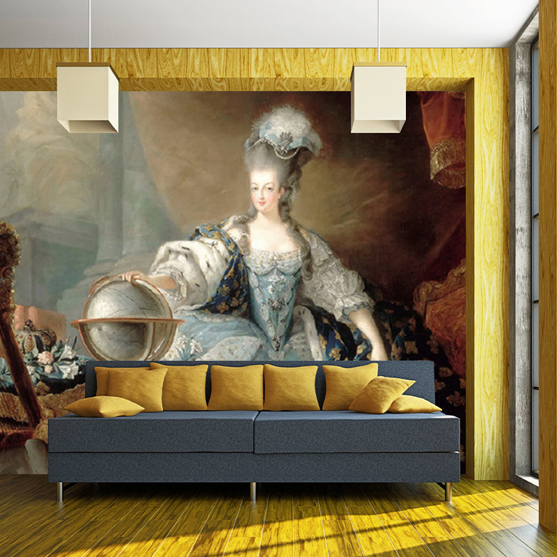 Whole Classical Wall Mural Red-Blue Portrait of Maria Antonieta Wall Art for Accent Wall Red-Blue Clearhalo 'Wall Decor' 'Wall Mural' 1172087