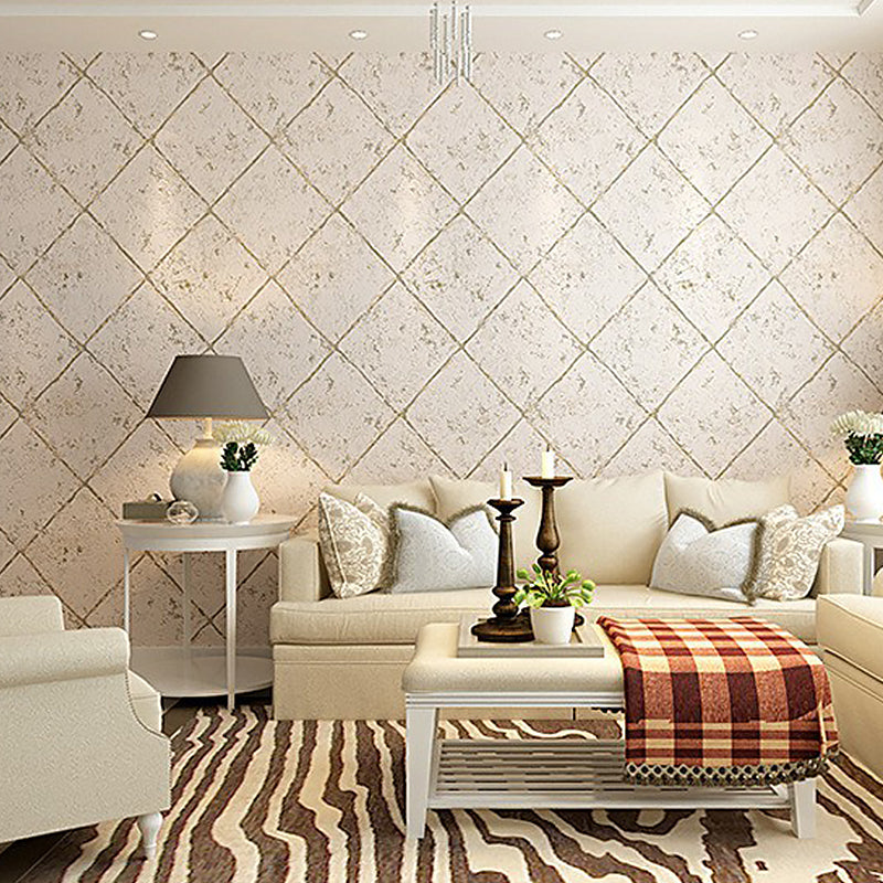 Distressed Tile Look Wallpaper 33' L x 20.5" W Wall Art for Living Room Decoration Clearhalo 'Modern wall decor' 'Modern' 'Wallpaper' Wall Decor' 1173819