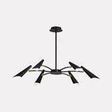 Black/White Spider Ceiling Lamp 6/8 Lights Contemporary Metal Pendant Chandelier 6 Black Clearhalo 'Ceiling Lights' 'Chandeliers' 'Modern Chandeliers' 'Modern' Lighting' 117860