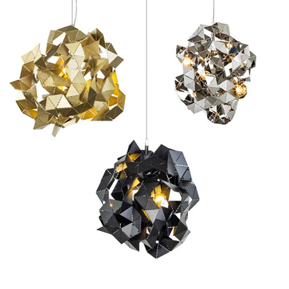 Metal Abstract Hanging Light Fixture Triple Light Post Modern Ceiling Chandelier in Black/Gold/Silver Clearhalo 'Ceiling Lights' 'Chandeliers' 'Modern Chandeliers' 'Modern' Lighting' 117989